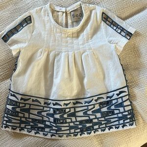 SEA New York cotton embroidered blouse